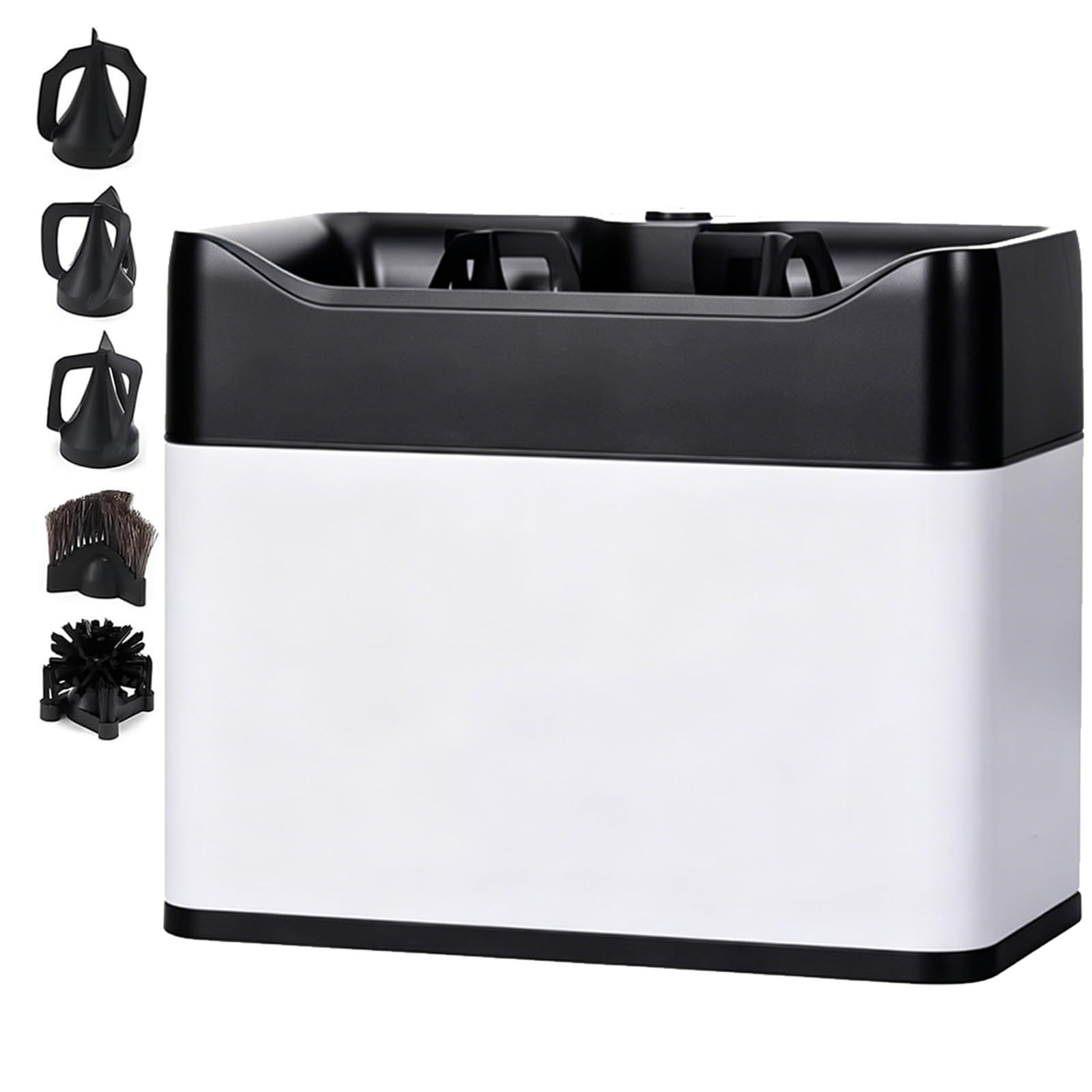 Limpiador de portafiltros eléctrico,máquina automática para Limpiar posos de café,Limpiador eléctrico automático de café para mango cafetera espresso para cafeterías domésticas o comerciales(White)