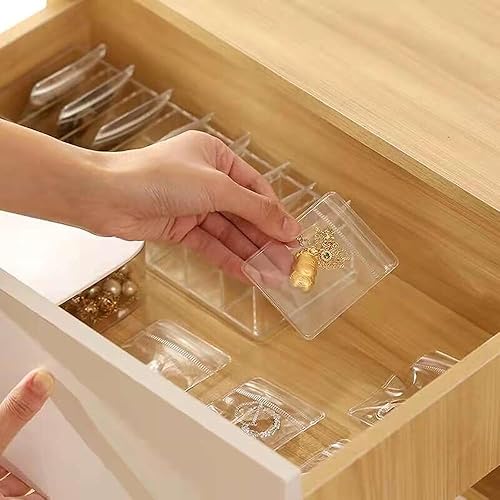 Miniatura 5 de Bolsas de plástico pequeñas, 100 mini bolsas, bolsas de plástico transparente con cremallera para joyas, bolsas gruesas autosellantes de OPP, bolsas