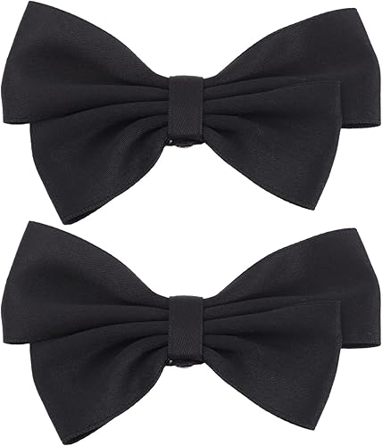 LIFKOME Black Bow Shoe Clips Ribbon Detachable Shoes Buckle Wedding Bridal Shoe Buckle Shoe Charms Decoration for DIY