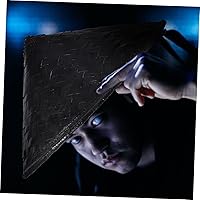 Vista 9 de Sombrero de bambú, máscaras de Halloween, sombreros para niños, casco de caballero, sombrero de fiesta, samurái, media máscara, cono de paja, sol