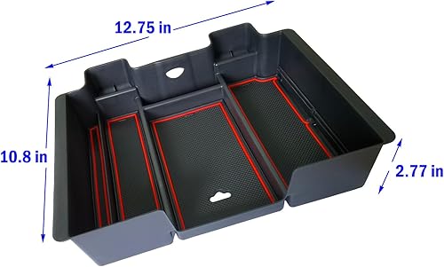 Miniatura 5 de Bandeja organizadora de reposabrazos de consola central de tamaño completo para Chevy SilveradoGMC Sierra 1500 y 2020-2023 SilveradoSierra 25003500