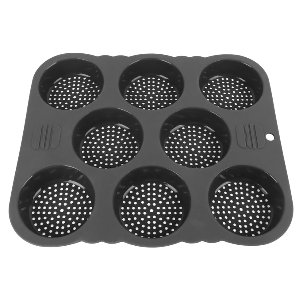 CTRLZS Hamburger Bun Mold Silicone 8 Cavity Easy Release Hamburger Bun Mold Pan Kitchen Tools