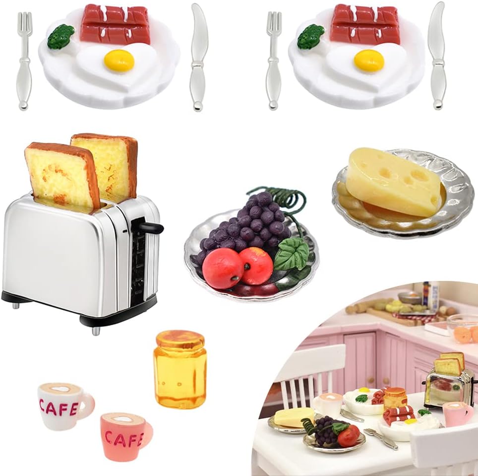 iLAND Miniature Dollhouse Accessories of Dollhouse Kitchen, Miniature