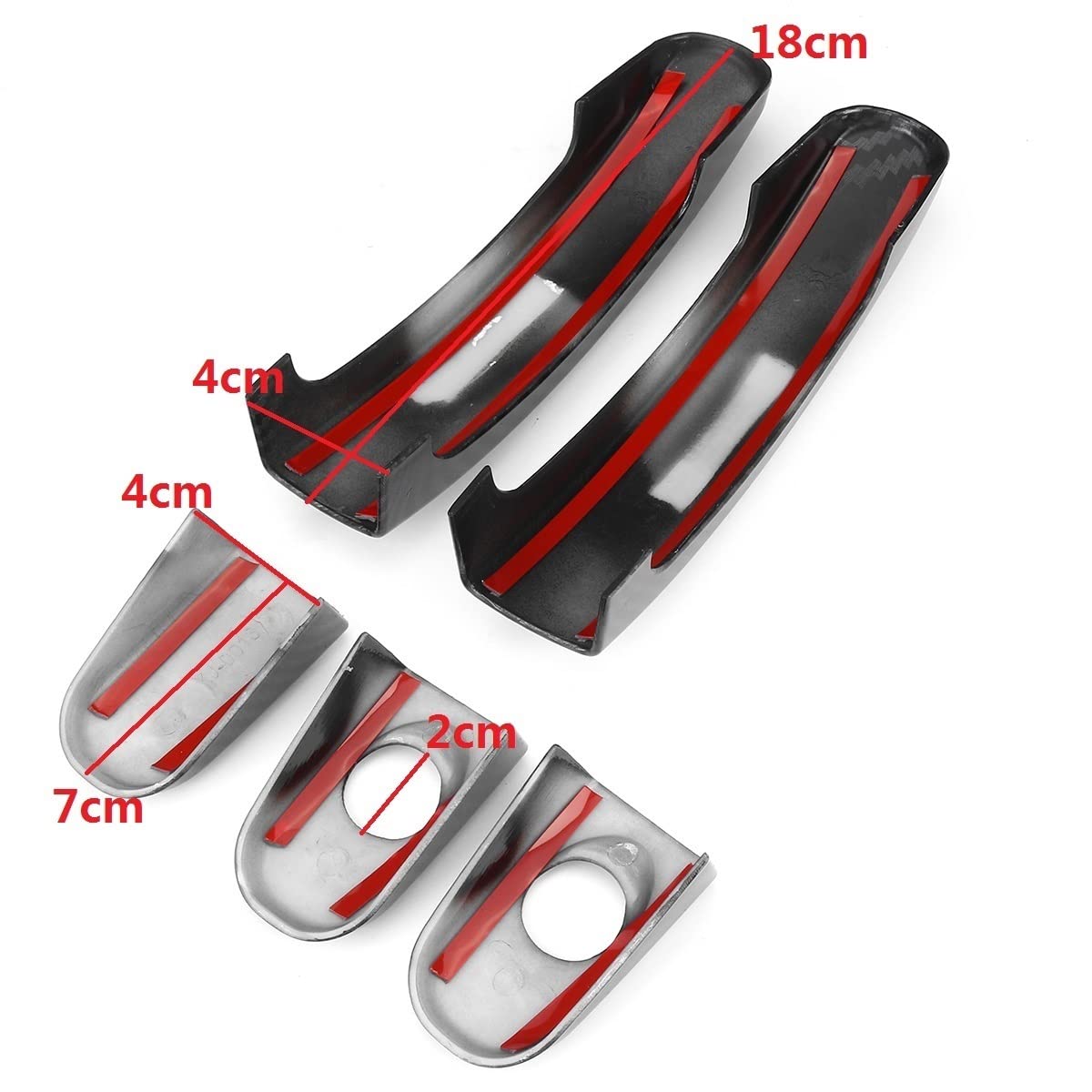 Generisch Autotürgriff Für Ford für Ranger 2012-2019 5Pcs Auto Außentür Griff Abdeckung Trim 2 Tür(Chrome)