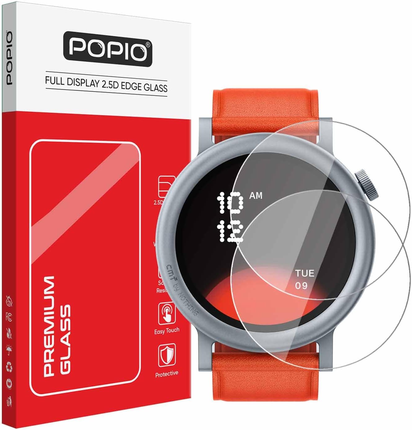 Military-Grade Gorilla Tempered Glass for CMF by Nothing Watch Pro 2 (Transparent) Edge to Edge Full Screen Coverage, Pack of 2