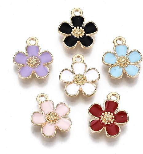 Miniatura 8 de DanLingJewelry 40 dijes de zorro esmaltado de 8 estilos, encantos de animales pequeños, lindos dijes en forma de zorro para collares, pulseras y