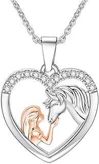 TERRIFI Silver Horse Necklace for Girls