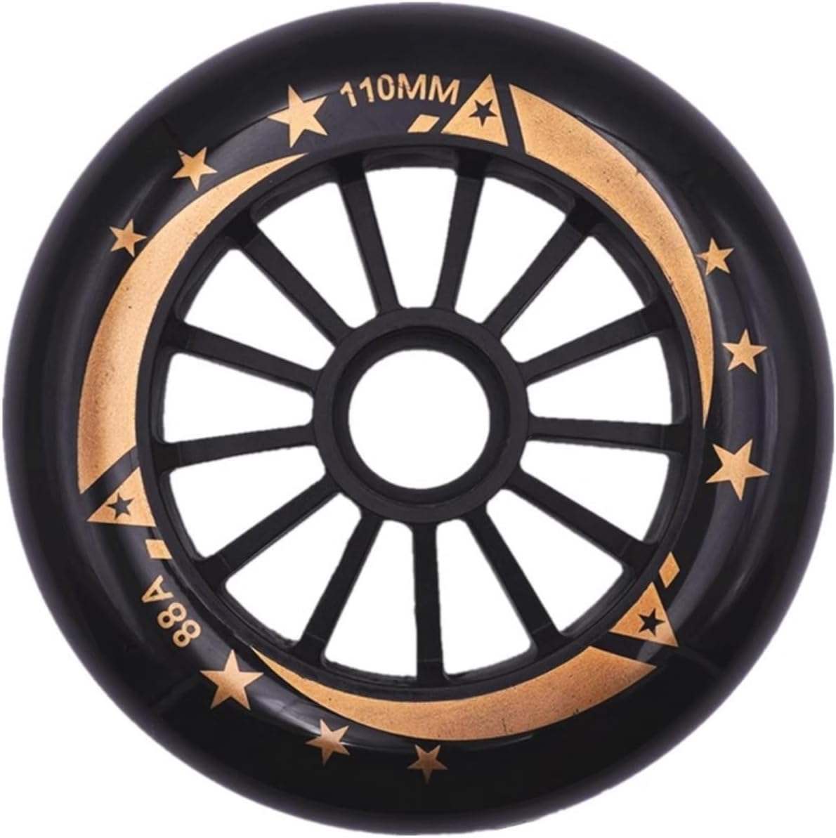 6-Pack 110mm Outdoor Inline Speed Skate Wheels 100mm Inline Skate Wheels 110mm Inline Skate Replacement Wheels 88A for Smooth and Fast with ABEC-11 Bearings (110mm)