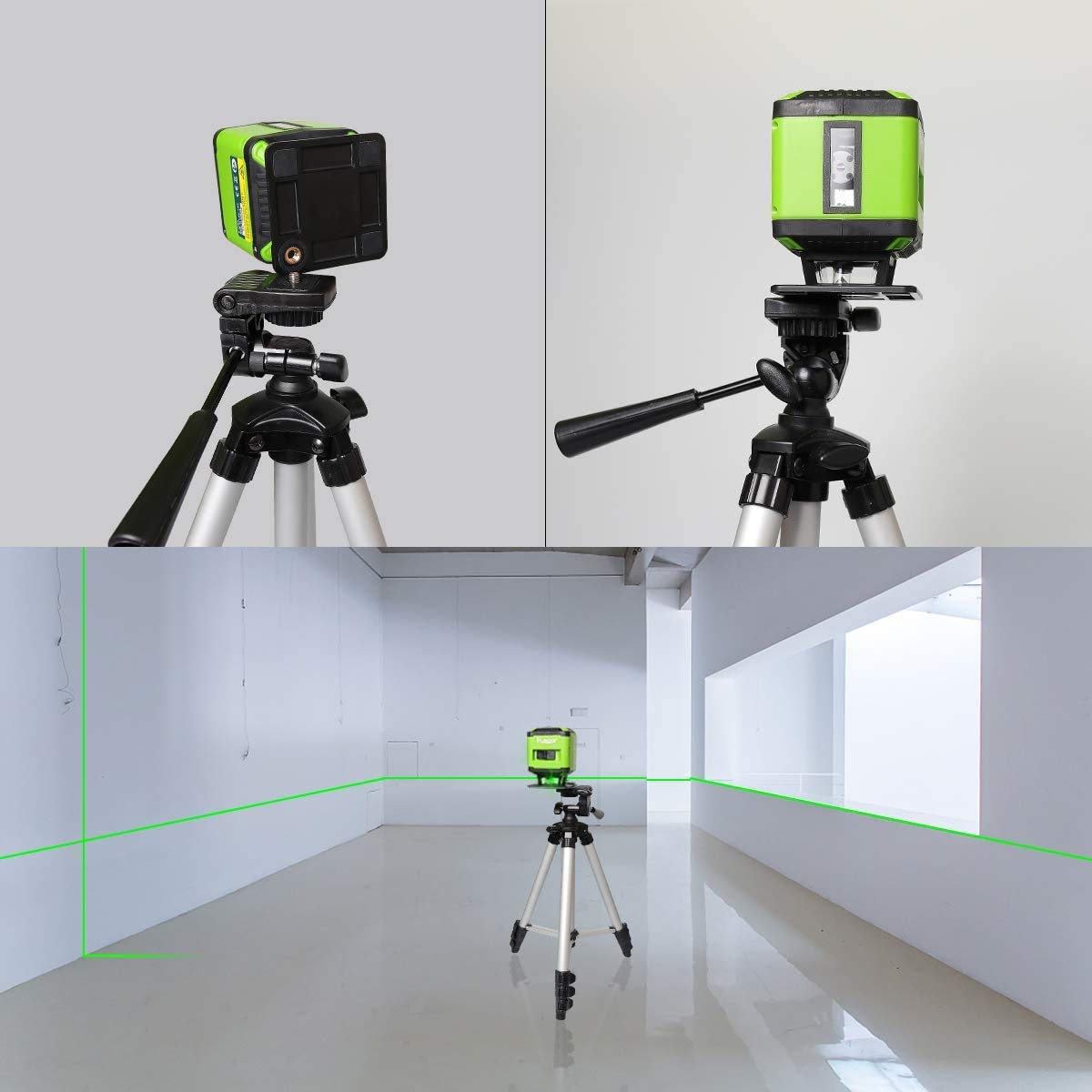 Huepar Floor Laser Level 360 Green for Tile Laying Square Leveling