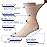 Facool Womens Diabetic Socks, Warm Cushion Cotton Crew Non Binding Loose Top Circulatory Diabetes Seamless Toe Moisture Wicking Wellness Socks, 6 Pairs Beige Medium