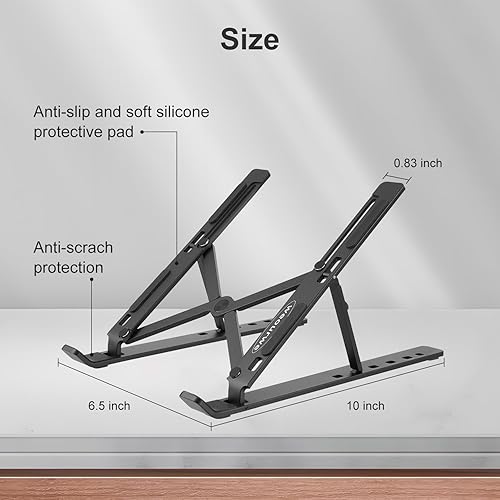 Miniatura 3 de Soporte ergonómico y plegable para computadora de escritorio, elevador ajustable, se adapta a todas las computadoras portátiles y portátiles de