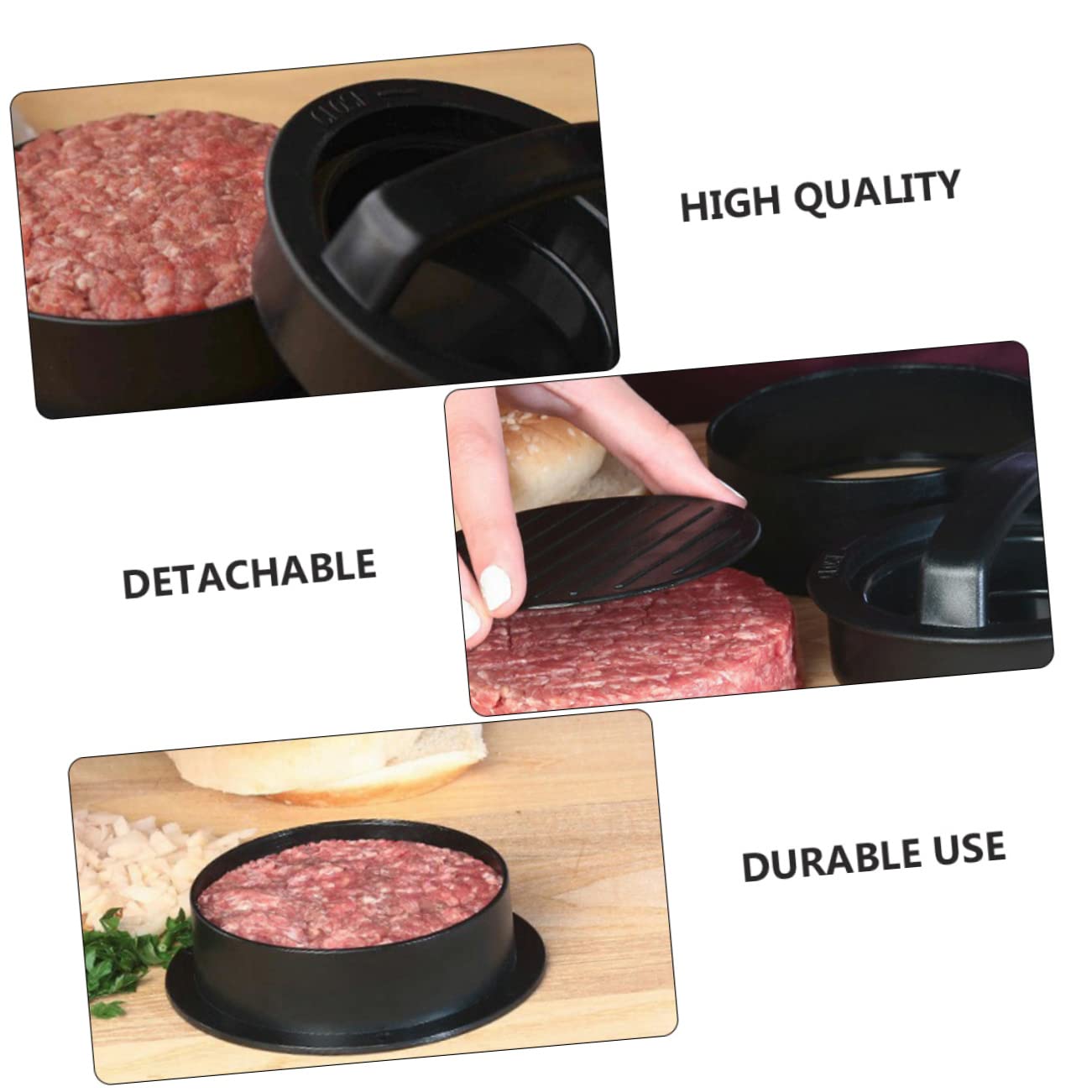 Mipcase 2Sets Hamburger Maker Press Tool Meat Press for Patties Easy to Clean for Home Cooking and Bbq Non Stick Design for Effortless Use