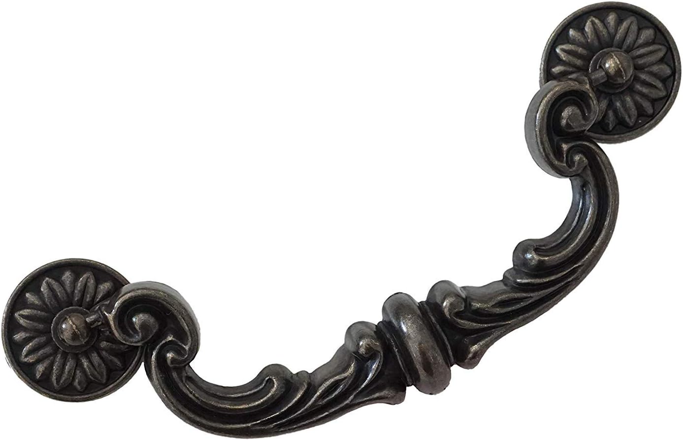 MOODSCUS 6" Large Drop Bail Dresser Pull Handle Drawer Pulls Rustic Antique Black Bronze Kitchen Cabinet Pull Handle Hardware 150 mm,4piecehandle