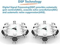 Vista 4 de Micrófono de conferencia USB con altavoz para negocios, micrófono omnidireccional 360°, reducción de ruido DSP inteligente para videoreuniones