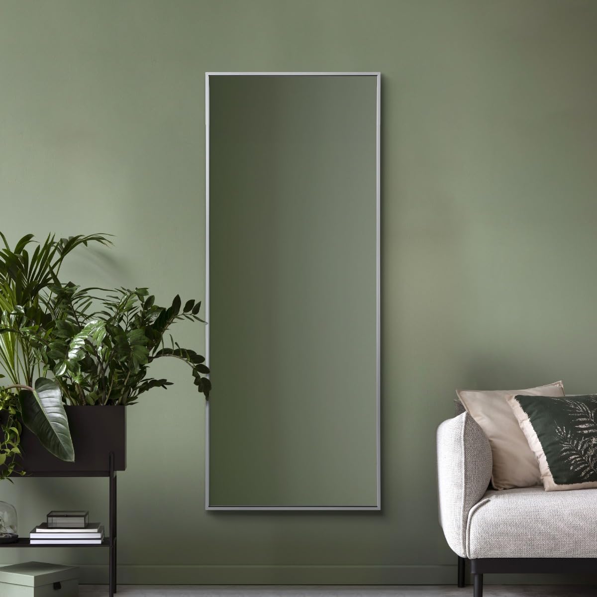 B&Q -  The Artus Silver Aluminium Edged Wall Mirror 150Cm X 60Cm