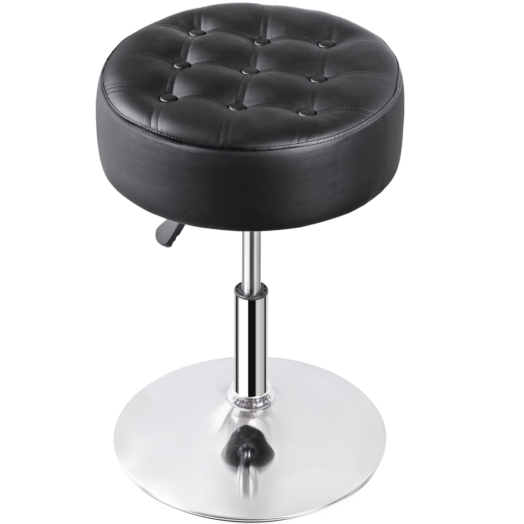 JupiterForce Adjustable Vanity Stool Chair for Makeup, 360° Swivel Makeup Vanity Chair Faux Leather Vanity Stool for Makeup Room, Bathroom and Living