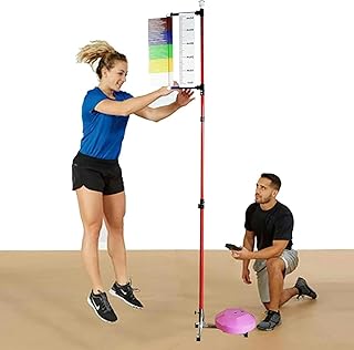 CIADAZ Vertical Jump Tester Professional Jump Measurement Test Stick Pole Tool, 3.9ft-11.5ft Adjustable Height Gym Equipment, Basketball Volleyball Spike Training Aid