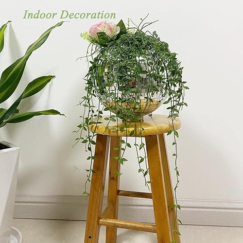 Miniatura 4 de Maceta de bola de discoteca de 6 pulgadas con espejo, colgador de plantas de bola de discoteca con cadena, mini perchas para plantas para interiores