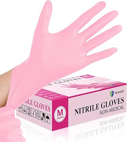 PROMEDIX P Nitrile Disposable Gloves,4mil-100 Count,Gloves Disposable Latex Free,Powder Free for Cooking,Household,Food safe