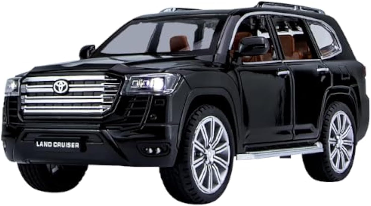 1/24 For Toyota LAND CRUISER LC300 Prado SUV Alloy Car Model Diecasts & Toy Vehicles Cars Kid Toys Children Gifts Boy Vehicle (Color : Black)