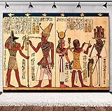 La Photographie Toile de Fond de l'égypte Ancienne Peinture Murale de la Mythologie Hiéroglyphique de Fond Pharaons Sa Culture Partie de la Bannière 180X120cm