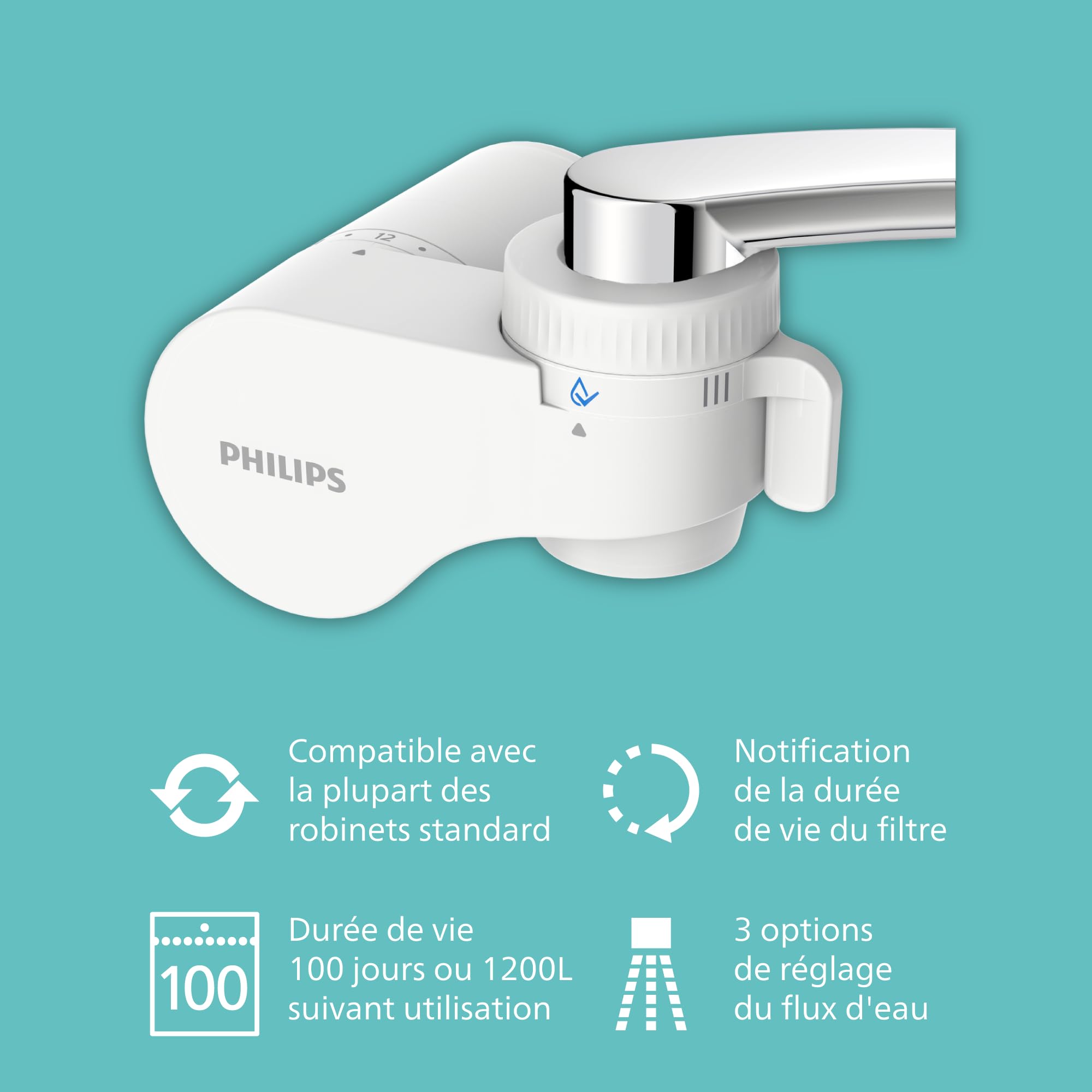 Philips Filtre sur robinet AWP3754/10 ULTRAFILTRATION 1.200 L