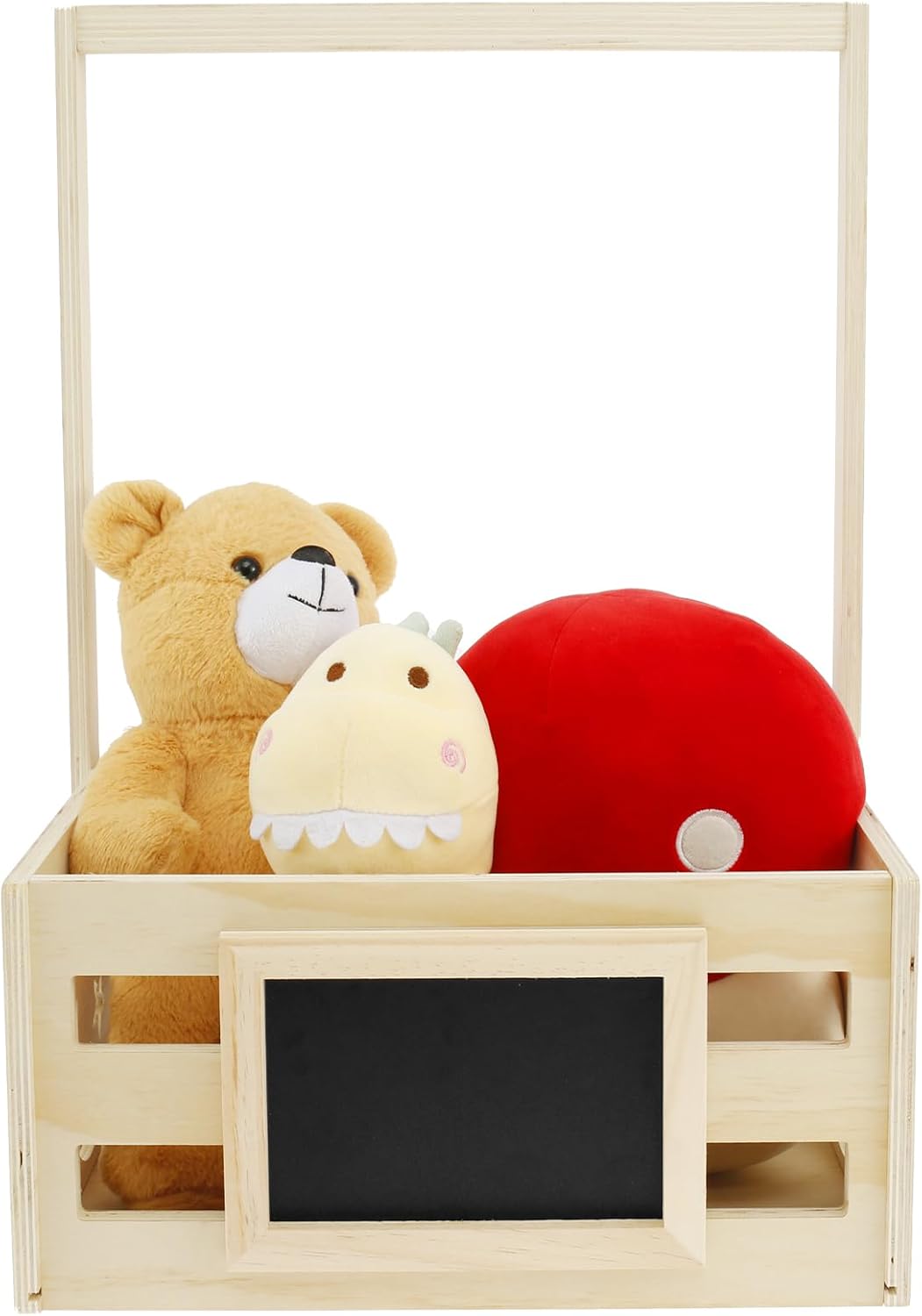 US Wooden Baby Shower Crate Closet Safe Baby Shower Basket with Handle Wooden Baby Storage Crate Hamper Decorative Baby Clothes Crate Box Baby Welcome Basket for Child Room(Blackboard)