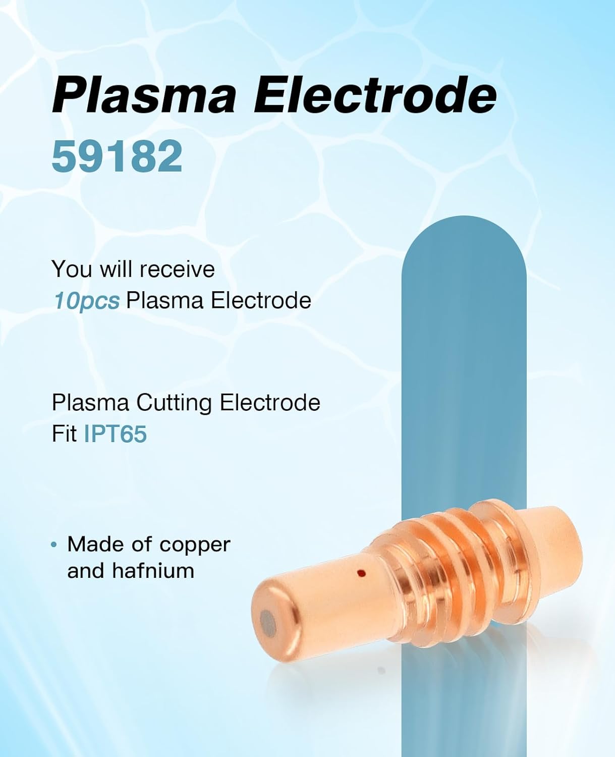 Electrode 59182 Nozzle 59164 Tips 65A Shield Cap Standoff Swirl Ring Fit TI-PC65 Torch 58895 Harbor Freight Titanium 65A Cutter 23PK