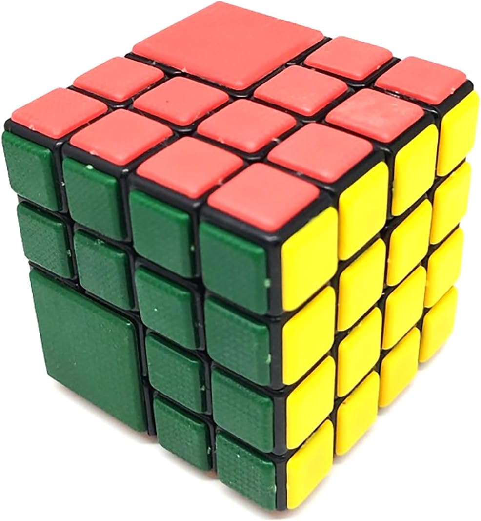 Bandaged 4x4 Speed Cube, Creative 4x4x4 Magic Cube, Frosted Sticker, Brain Teaser (A1)