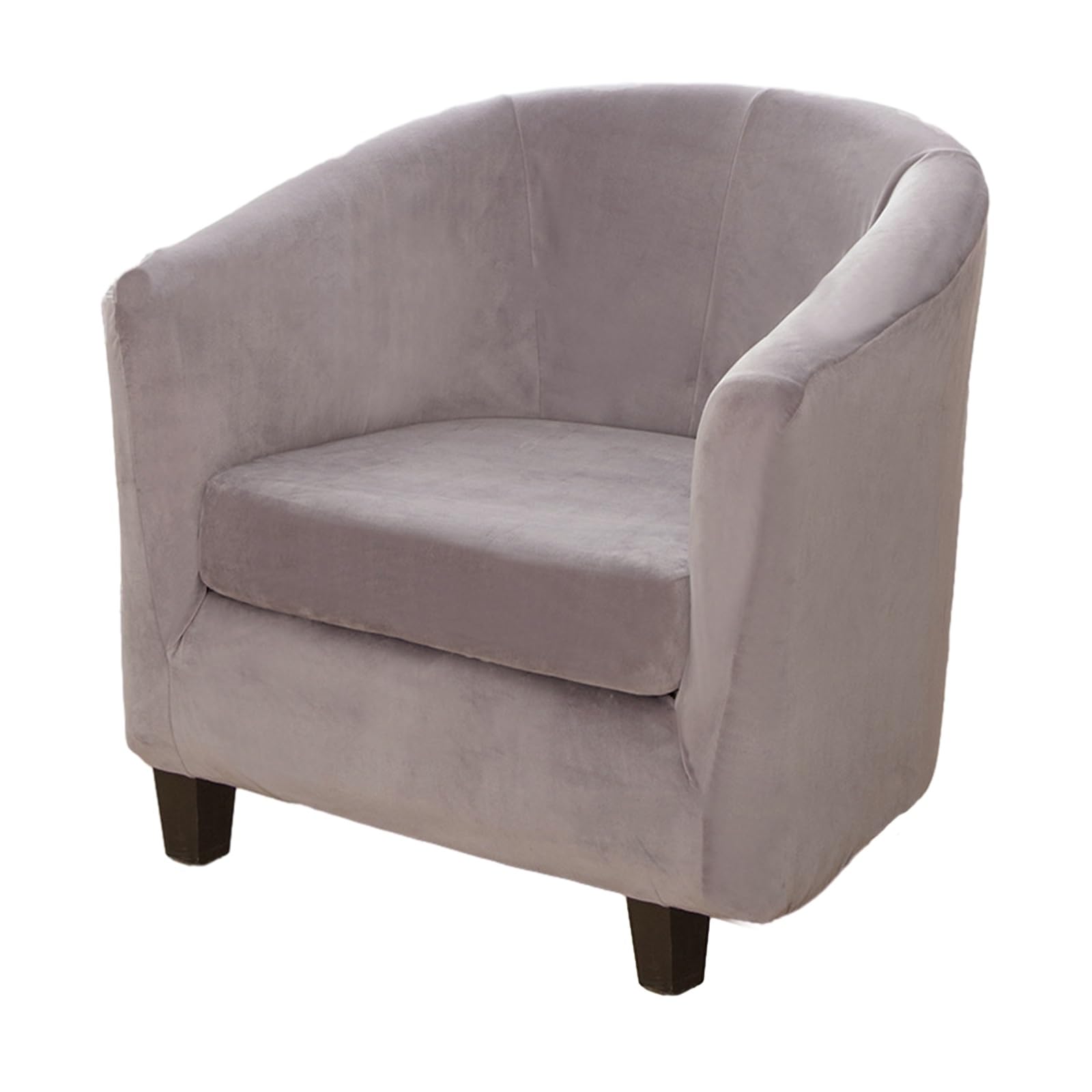 Pokrowce na fotele, dzianinowe pokrowce na krzesła kubełkowe o wysokiej rozciągliwości Miękkie pokrowce na krzesła klubowe Pokrowiec na krzesło wannowe (Color : Silver gray, Size : 1)