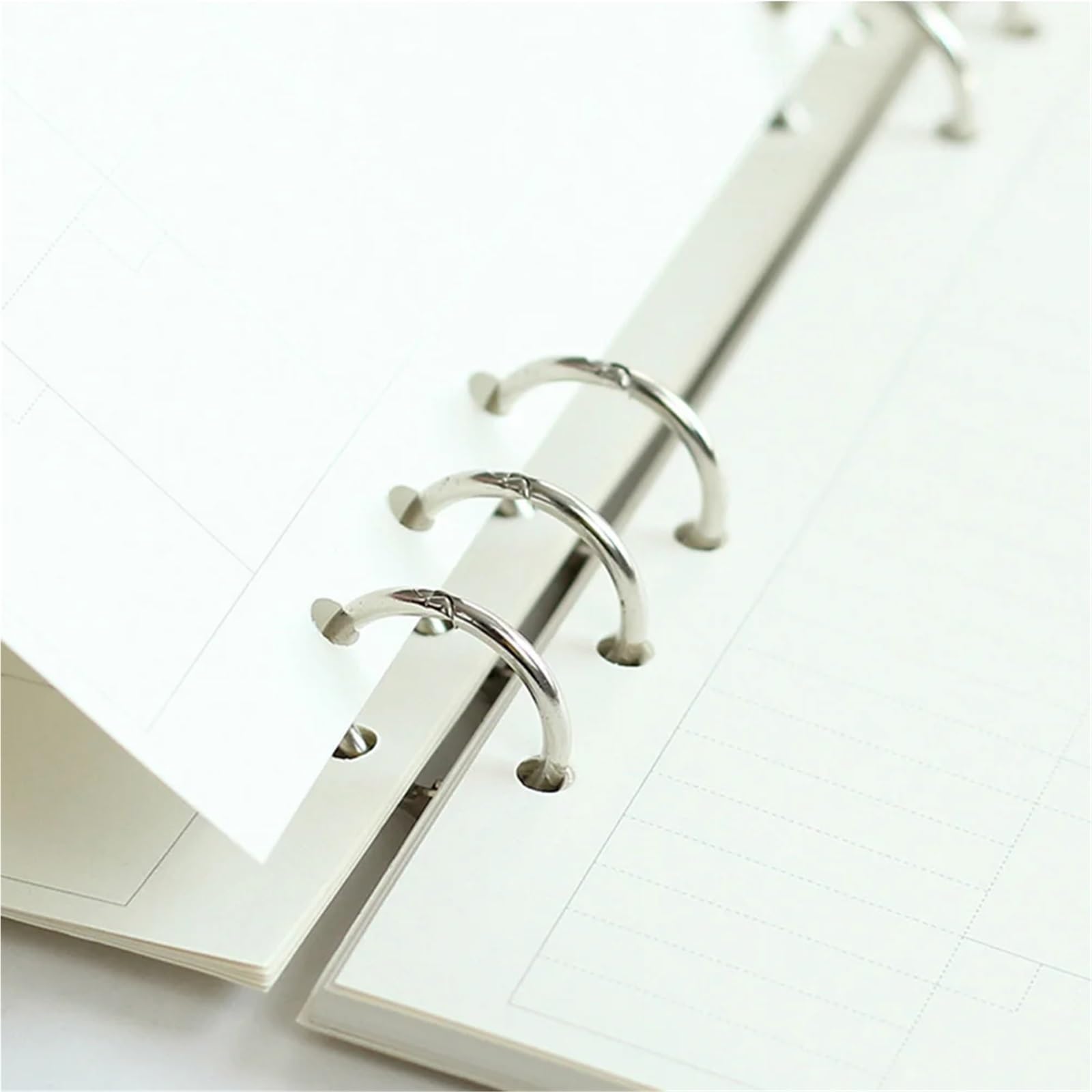 60Pcs Metallo Raccoglitore Anelli Foglia Allentata Notebook Forniture Ufficio Nastro 3 Fori Libro FAI DA TE