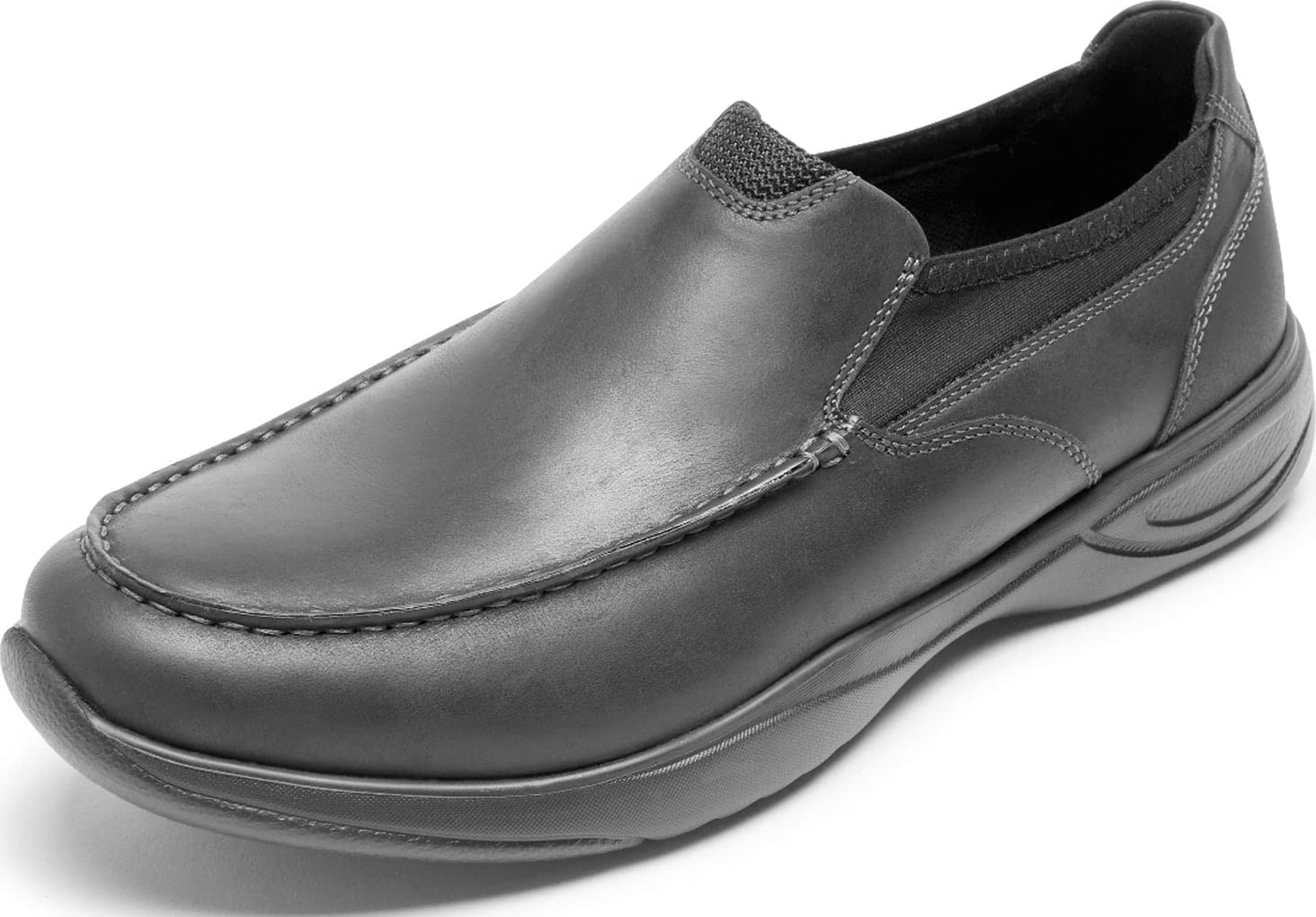 RockportMetro Path Slip On - Black Lea mens Loafer