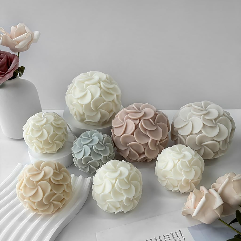 Beautiful Silicone Candle Moulds Soap Molds Hydrangea Shaped Wax Mould Hand-Making Mold Candle Accessaries for Candle