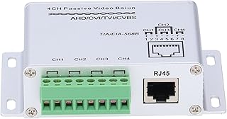 4 Canais Balun Passivo, Vídeo Balun 4CH Par Trançado Mutifuncional para Vídeo Passivo Transceptor de Par Trançado para Conversor UTP