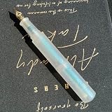 erofa Majohn Wancai Mini Eyedropper Pióro wieczne, bardzo cienka stalówka, perłowa niebieska żywica, kieszonkowe, podróżne, krótkie pióro