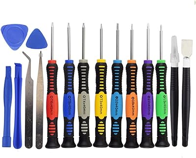 16 in 1 Precision Small Repair Tools Kit, Electronics Repair Screwdriver Set for Fixing Cell Phone Watch Computer Tablet, Cell Phone Opening Pry Tool Repair Kit Set, 1 Set