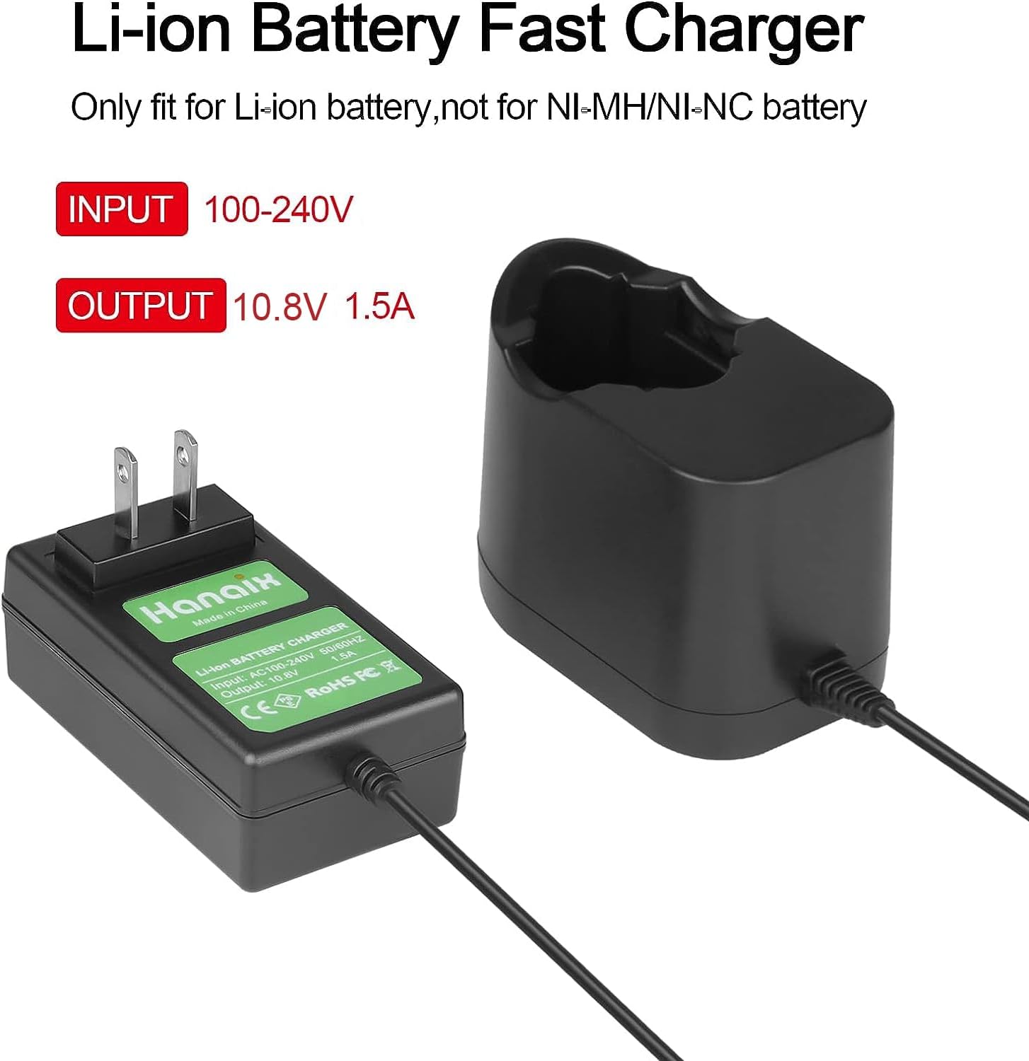 10.8V 3.0Ah Li-ion Battery with Charger Replacement for Dremel 855-02 855-01, Compatible with Dremel 8000-01 8001-01 8001-02 Cordless Tool