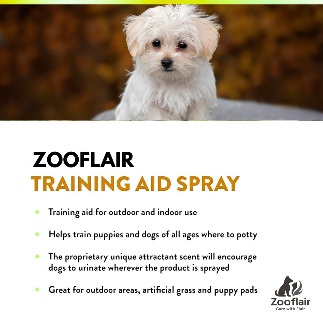 Zooflair Potty Training Aid Spray 500 ml | Attractive Scent Helps Train Puppies & Dogs Where to Potty | Formulated for Indoor & Outdoor Use 1