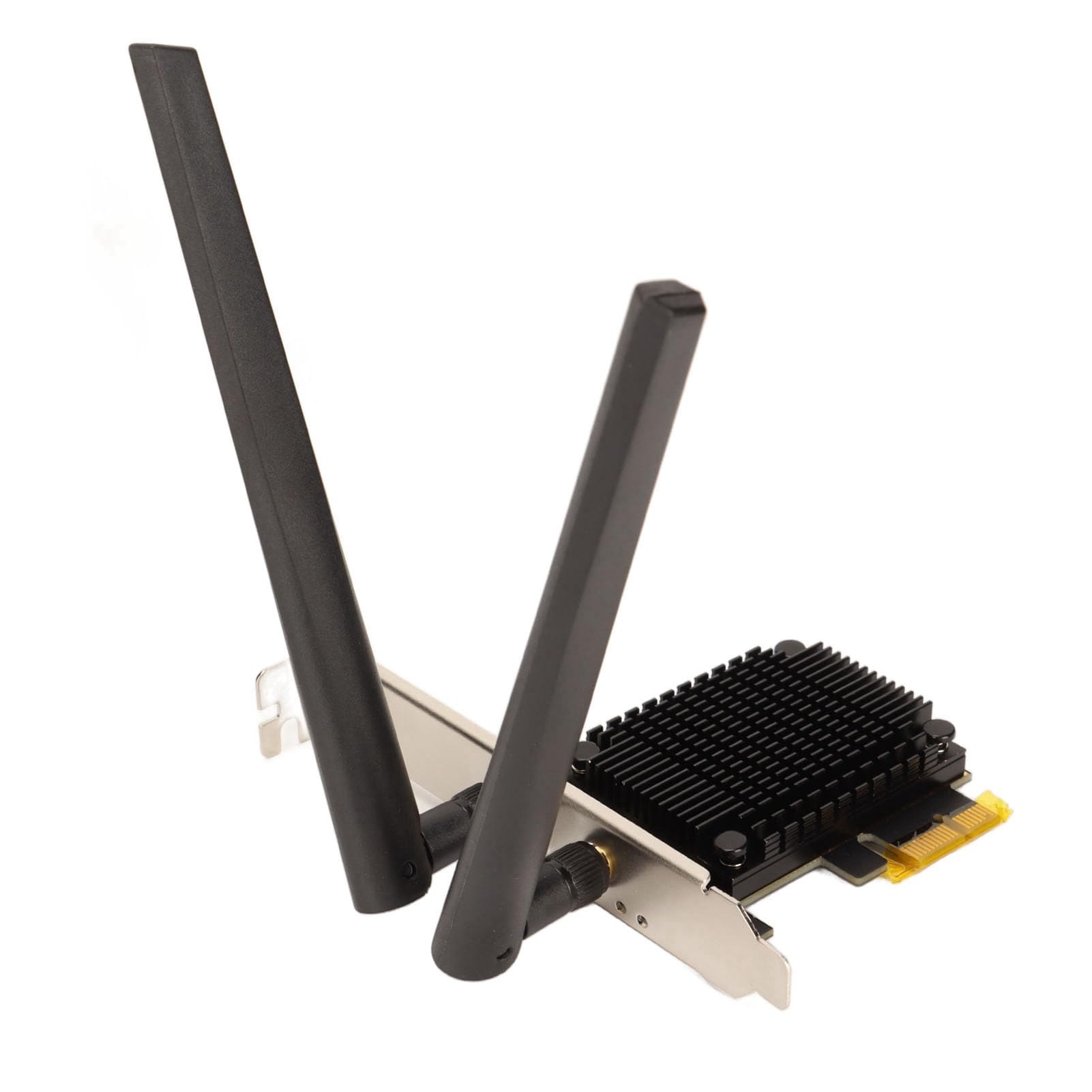 KUIDAMOS Scheda Wifi PCIE Tri Band 5400Mbps MU MIMO Scheda Wifi 6E a Bassa Latenza per Interfaccia PCIE X4 X8 X16, Prestazioni Stabili, per 10/11 a 64 Bit