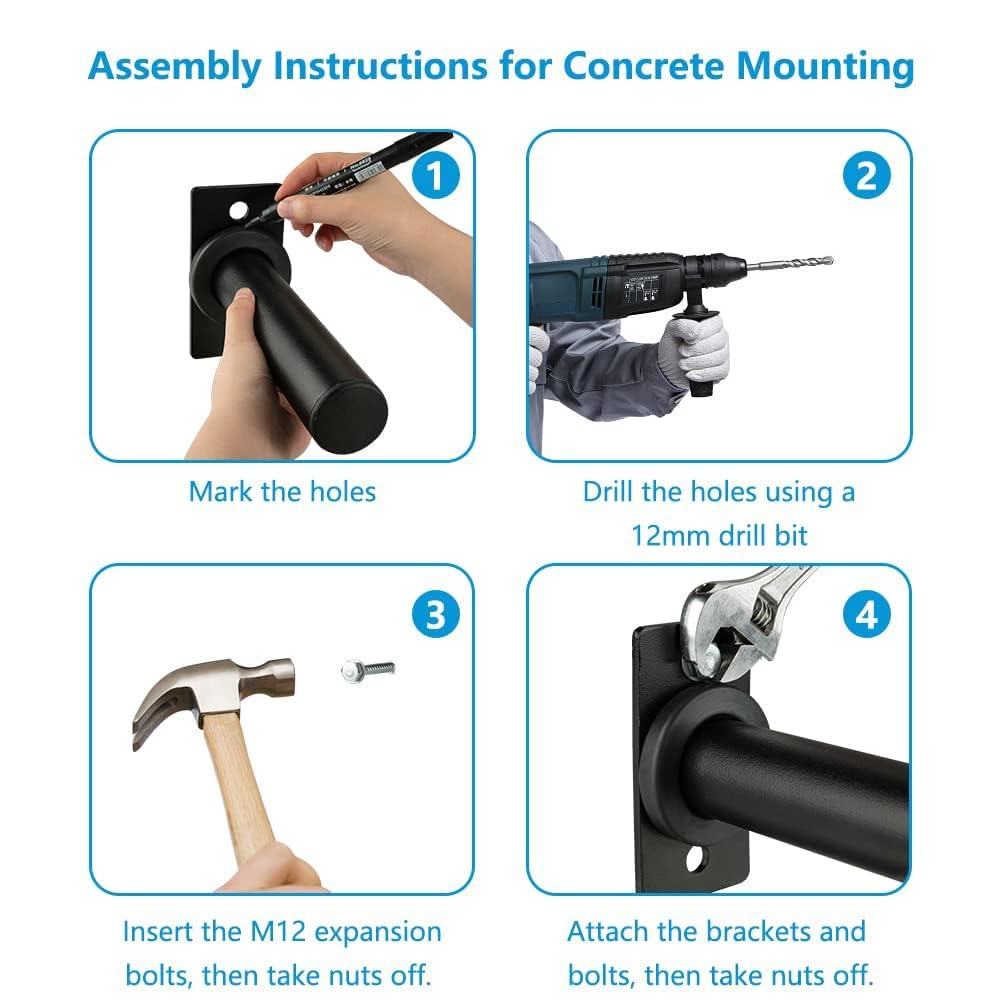 Soporte de pared para discos de pesas, 300 kg, resistente al desgaste, soporte para discos de 2 pulgadas, multifunción, entrenamiento de fuerza, equipo de fitness, accesorios con protector