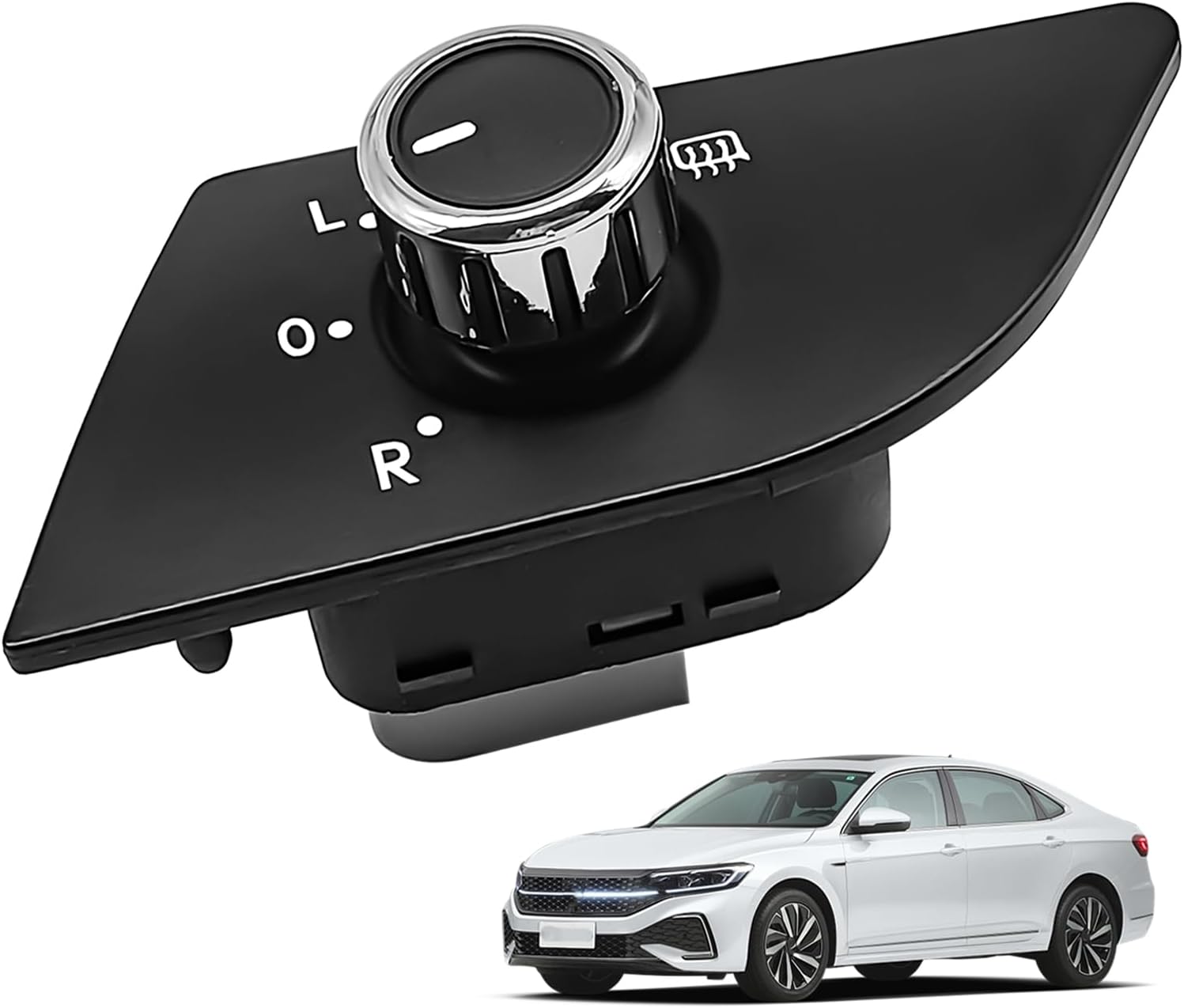 Side View Mirror Control Switch - Left Front Driver Side Door Adjustment Switch Knob Replacement for VW Passat 2010-2016, Replace 561959565C 561 959 565 C