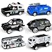 Tianmei 6 Cars in 1 Set Police styling 1:87 Alloy Diecast Vehicle Models Collection Kids Toy, Police Assault Car Truck Jeep Armored Vehicle (6pieces - Police)