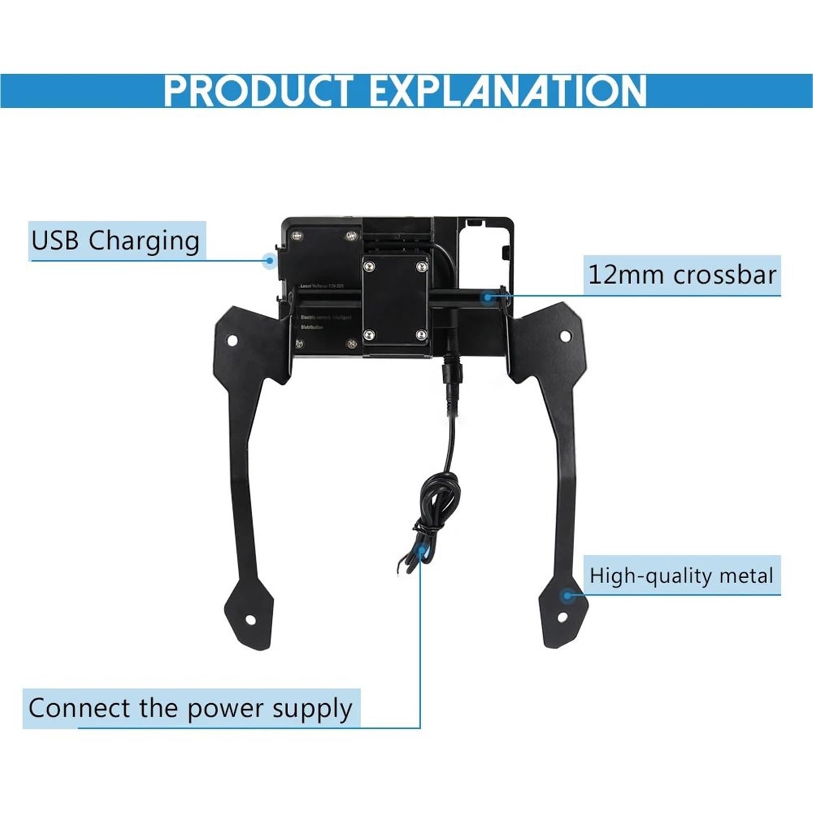 Uchwyt do nawigacji GPS Pasuje do BMW F850GS ADV 2018 2019 Akcesoria motocyklowe GPS TELEFON Nawigacja GPS Uchwyt płyty adaptacyjnej(Set)