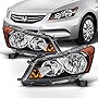 AKKON - For 2008 2009 2010 2011 2012 4-Door Sedan Honda Accord Driver & Passenger Side Headlights Headlamps