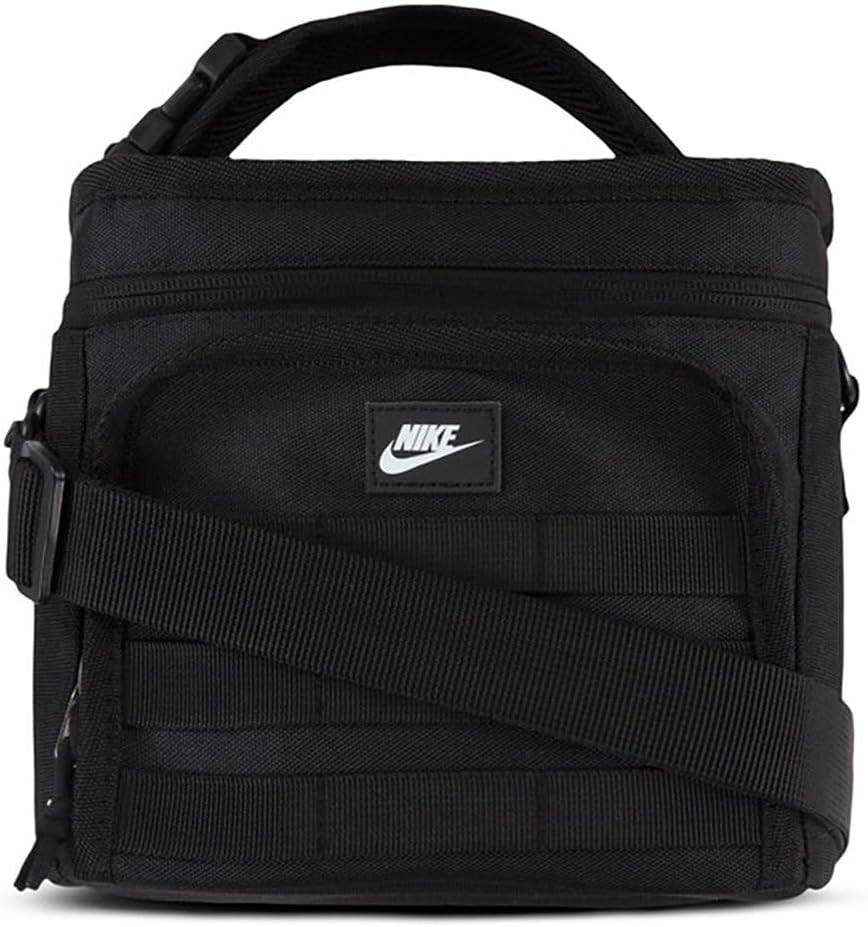 Insulated Lunch Bag with Adjustable Shoulder Strap – Black - One Size