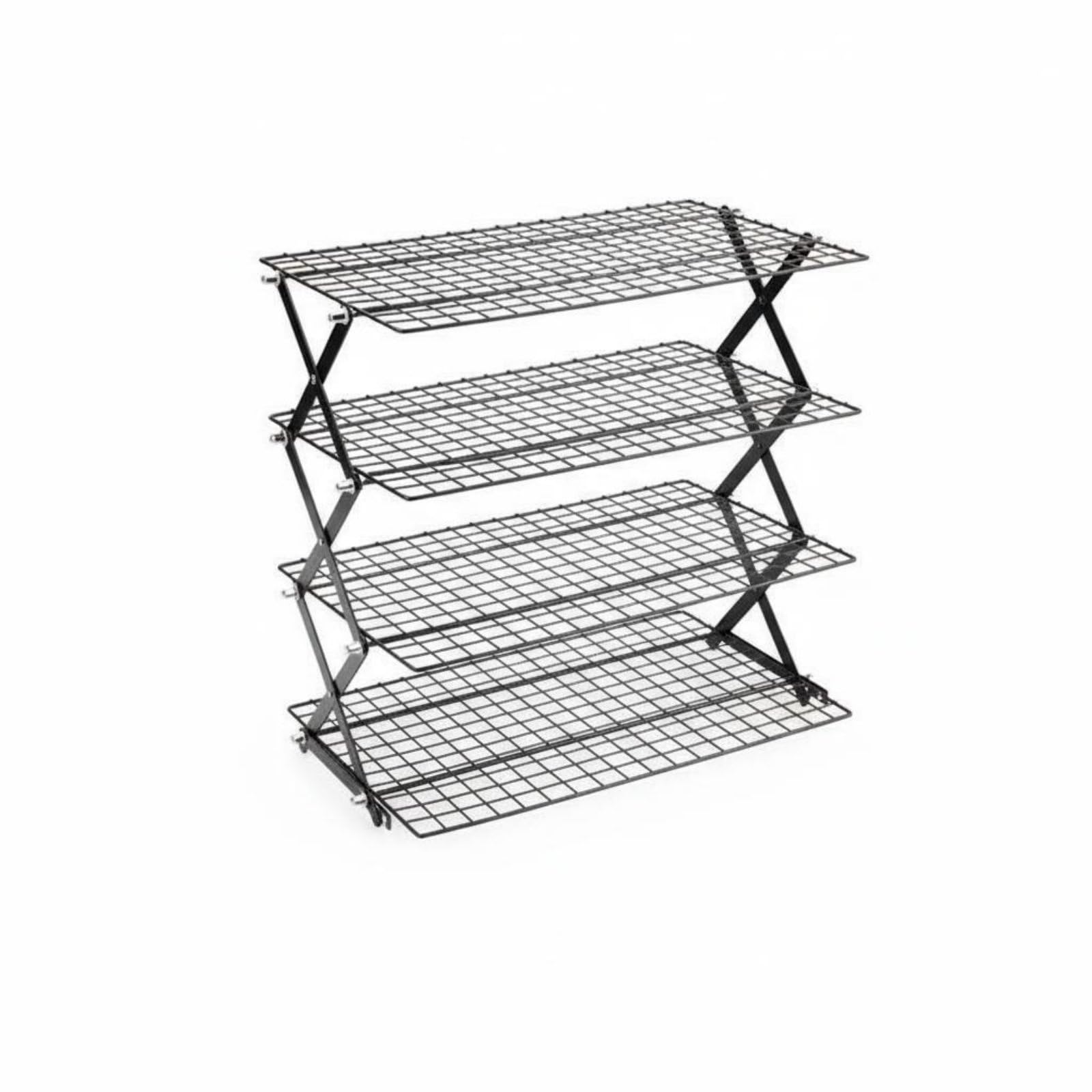Rejilla Enfriadora de Multiusos de Acero Inoxidable sin Recubrimiento Apilable y Ajustable Pasteles Postres Adecuada adería Cocina Repostería Exterior, 5 Niveles