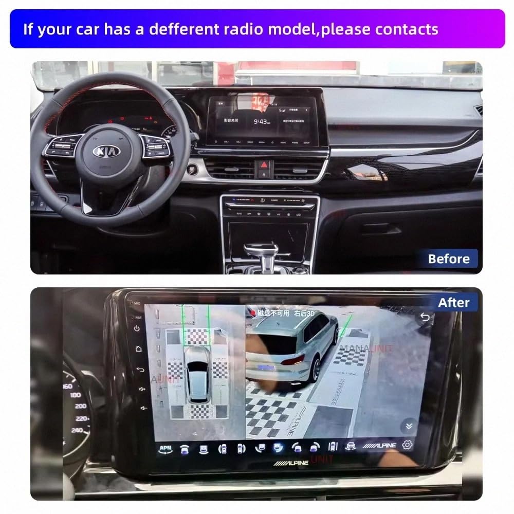Autoradio Car Navigation per KIA KX3 Seltos 2020-2023 Wireless Carplay Android Auto Stereo Auto Bluetooth Ips con Pantalla Táctil con Gps, 4 Nucleo 1G+32G