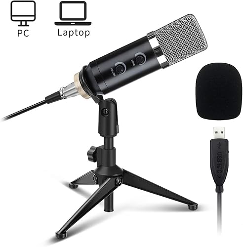 USB Mikrofon Kondensator Mikrofon  NASUM  podcast Microfon  Computer Standmikrofon Aufnahmemikrofon Microphone fA r studio Aufnahmen Skype YouTube mit StA nder Windows Mac   Neueste Design 