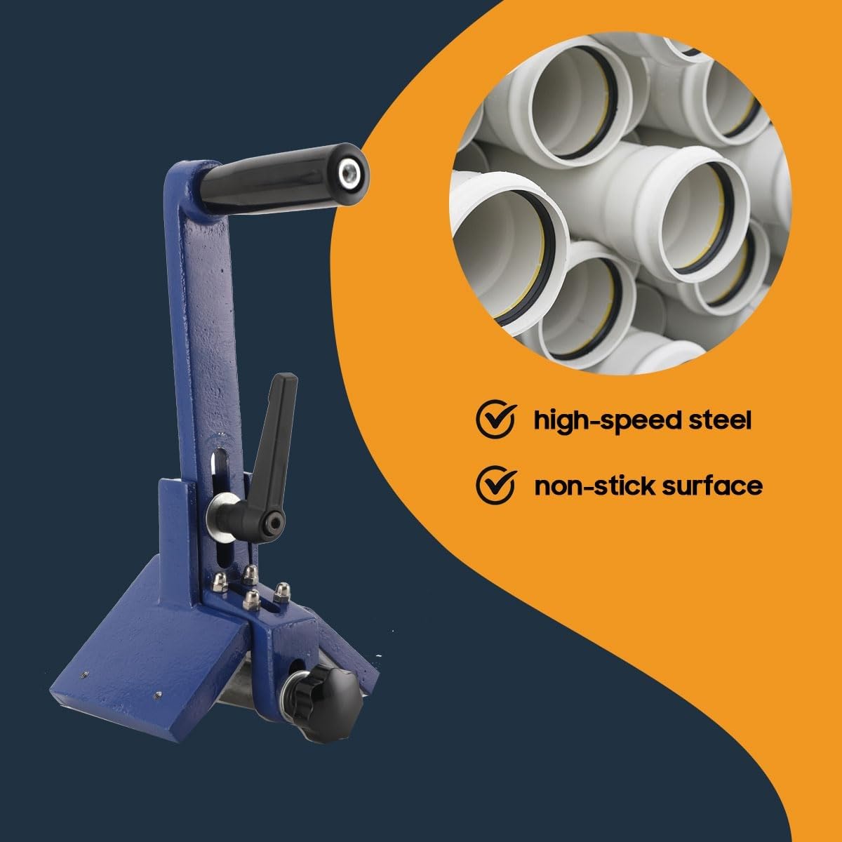 Herramienta de biselado para tubos de PPR, PE y PVC reforzados, herramienta de fontanería para tubos de pared delgada de hasta 315mm de diámetro, dispositivo para biselar tubos redondos