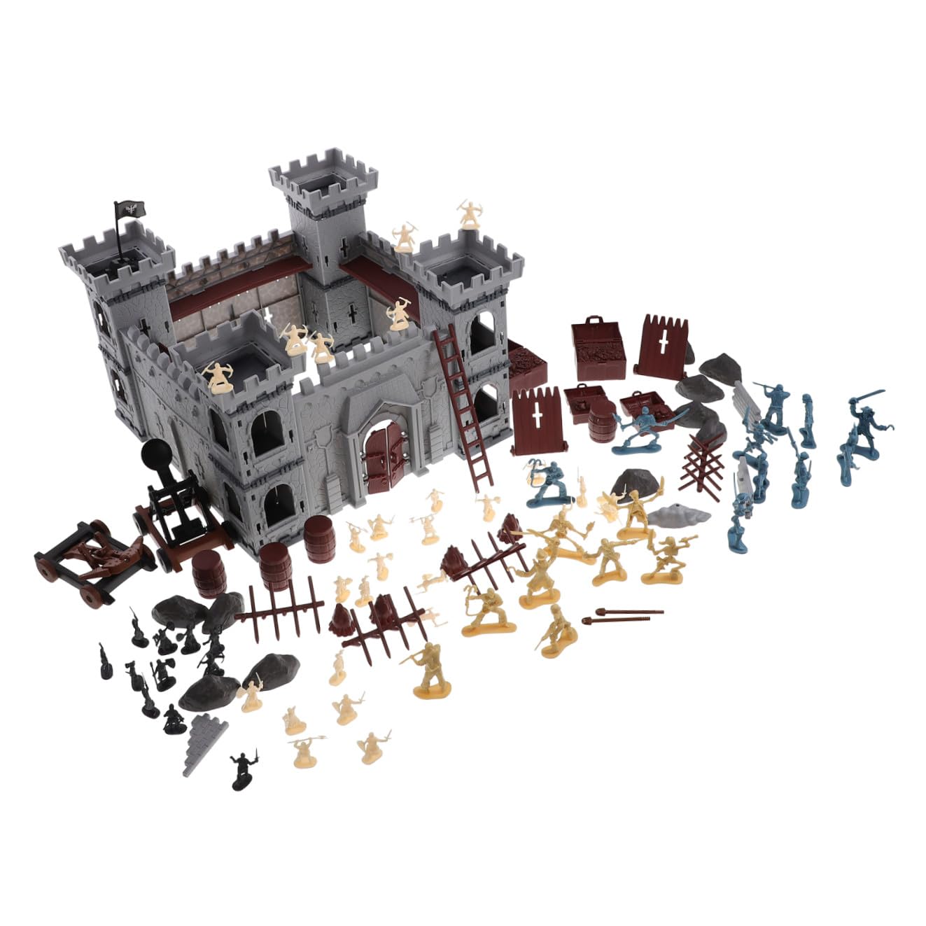 Playset Castello Pirata 310 Pezzi Plastica Assemblabile per Ragazzo Ragazza | Borsa, Stile Pirata per Natale e Feste Speciali, Uso Educativo e Decorativo